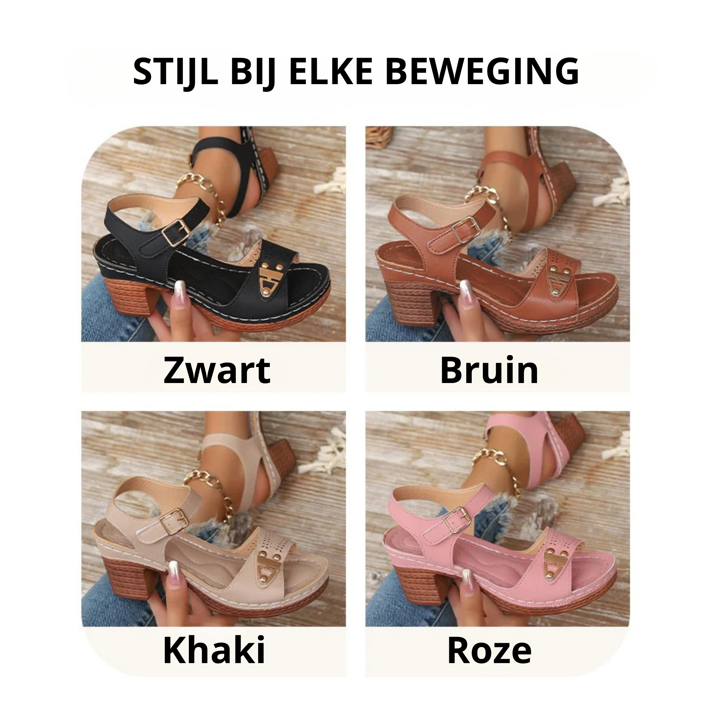 Odette⢠| 50% kortingšDames sandalen met blokhak