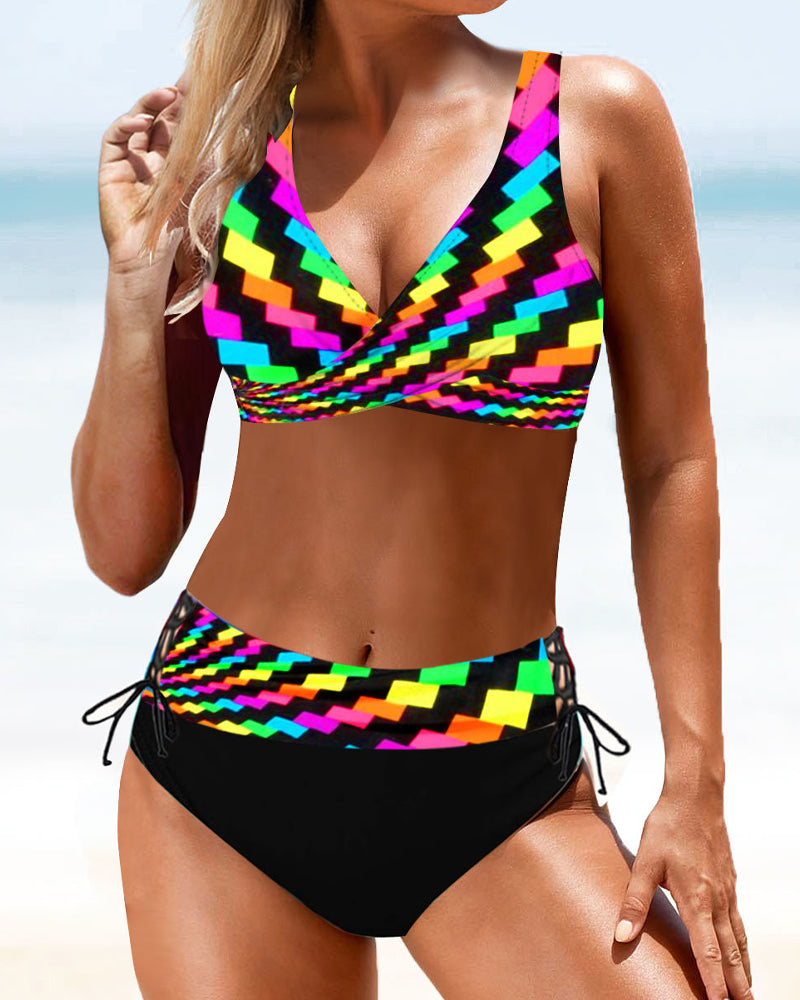 Zélie™ | Kleurrijk bikinibadpak