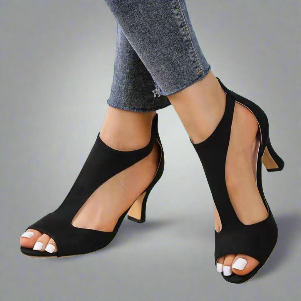 Annelie™ | Premium Stiletto Sandalen met Rits
