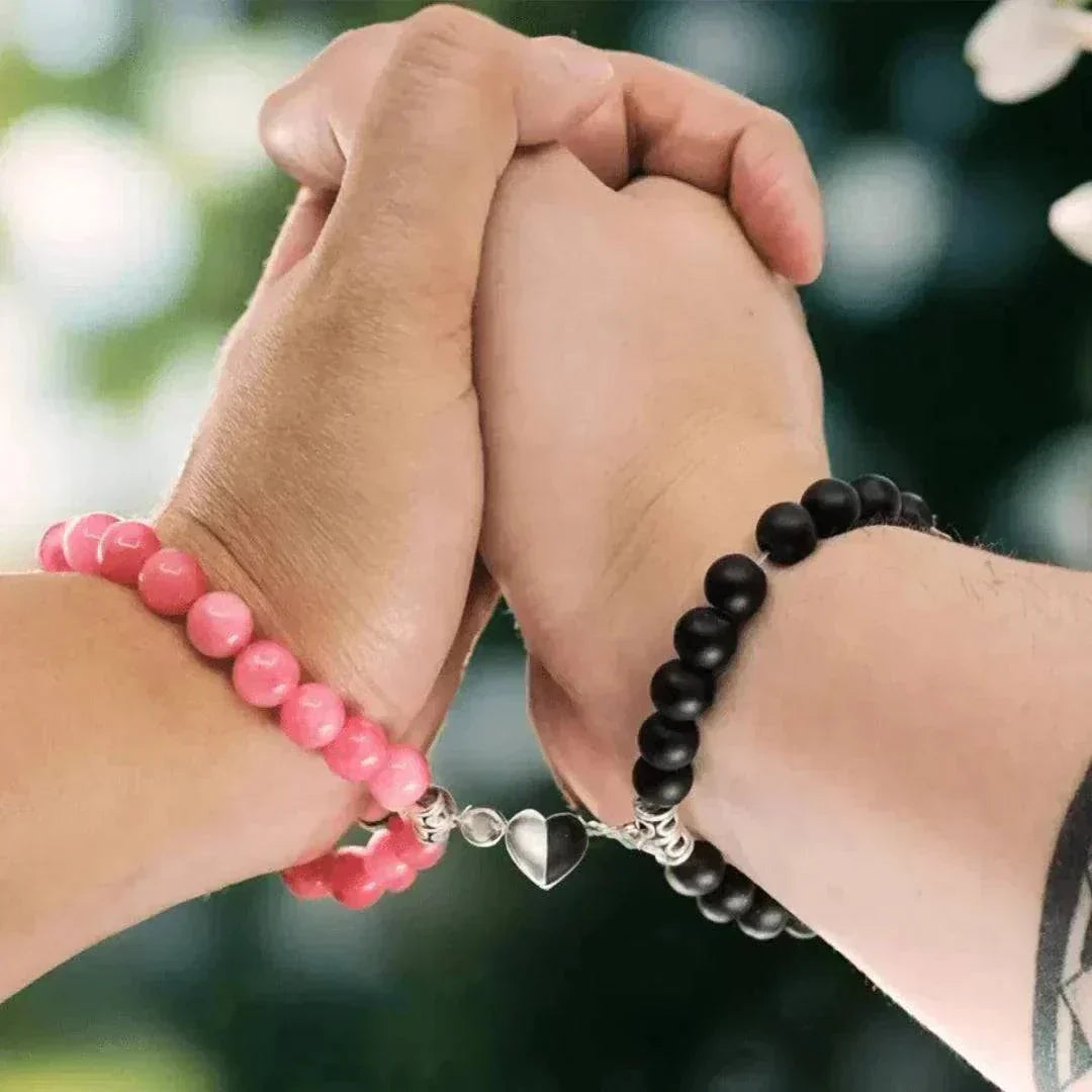 Maelis™ | Liefdesband – Roze Jade & Onyx