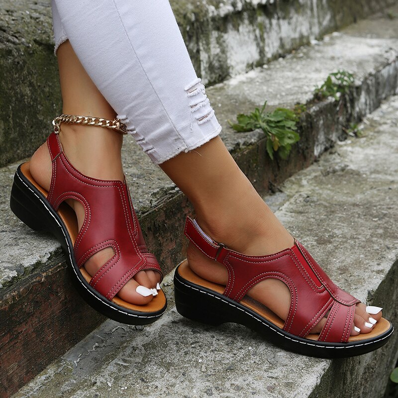 Maren™ | Orthopedische leren sandalen voor pijnloos comfort