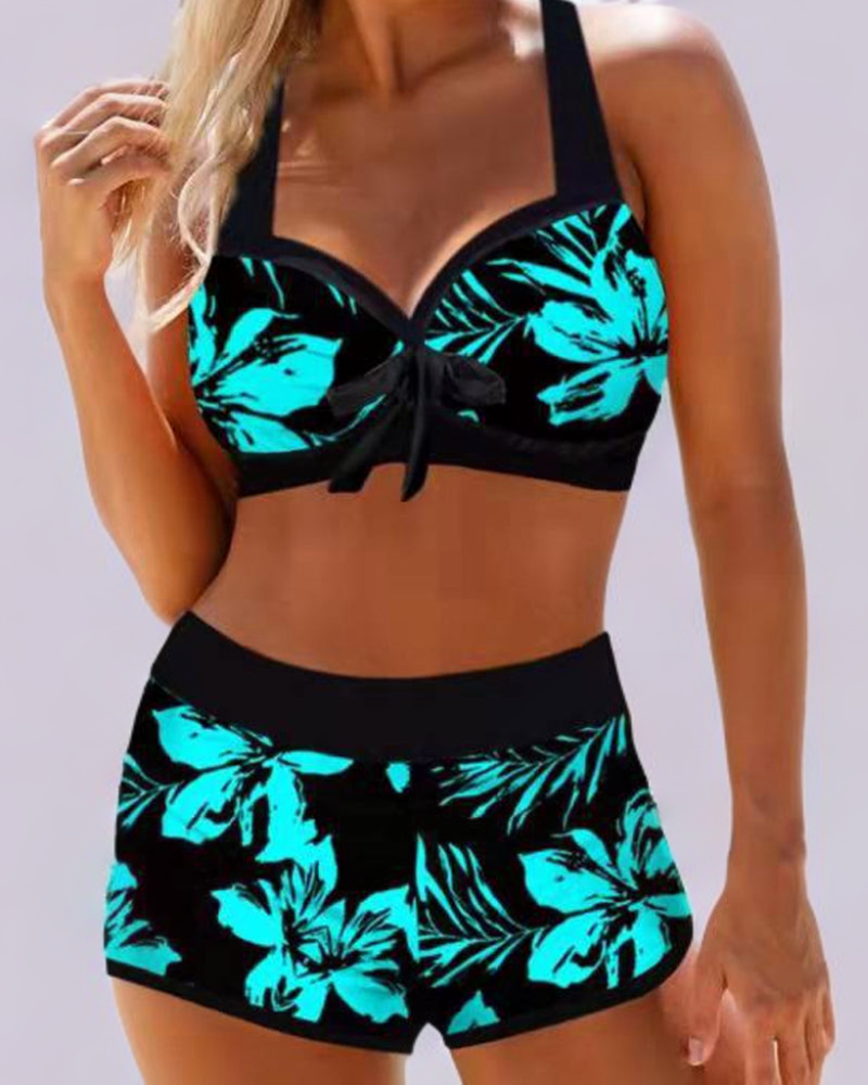 Lore™ | Sherrie zwempak met hoge taille en bloemenprint